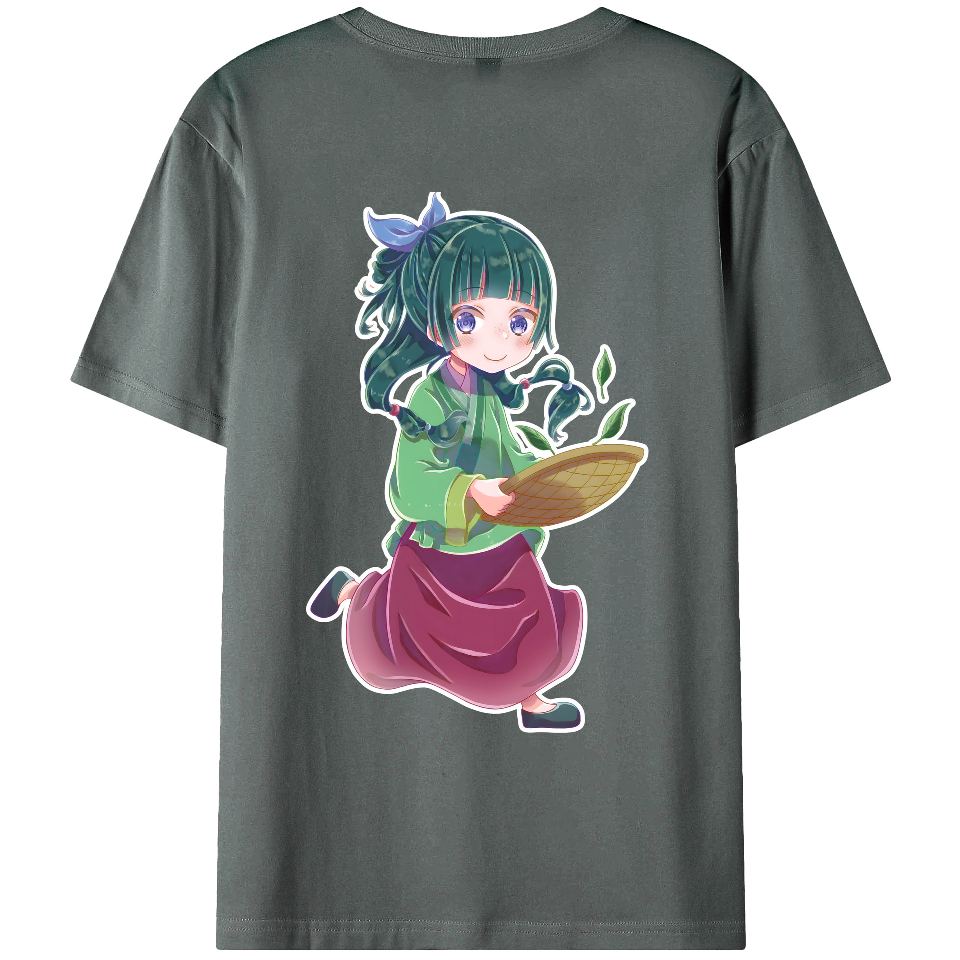 （画像用） 薬屋のひとりごと The Apothecary Diaries 綿100％ メンズ半袖Tシャツ（バックプリント） 通気性